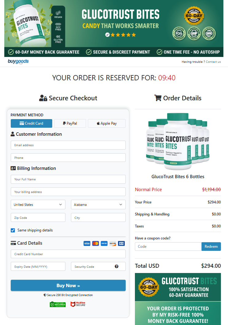 GlucoTrust Bites order